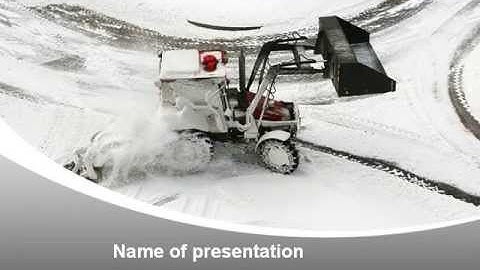Free Snow Cleaning Machine PowerPoint Template by PoweredTemplate.com