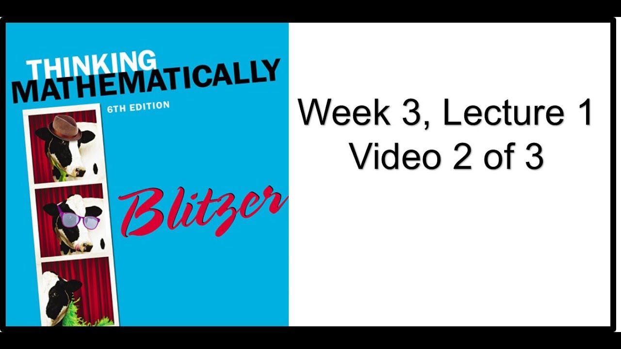 Video 2 of 3 Week 3 Lecture 1 Math 141 - YouTube