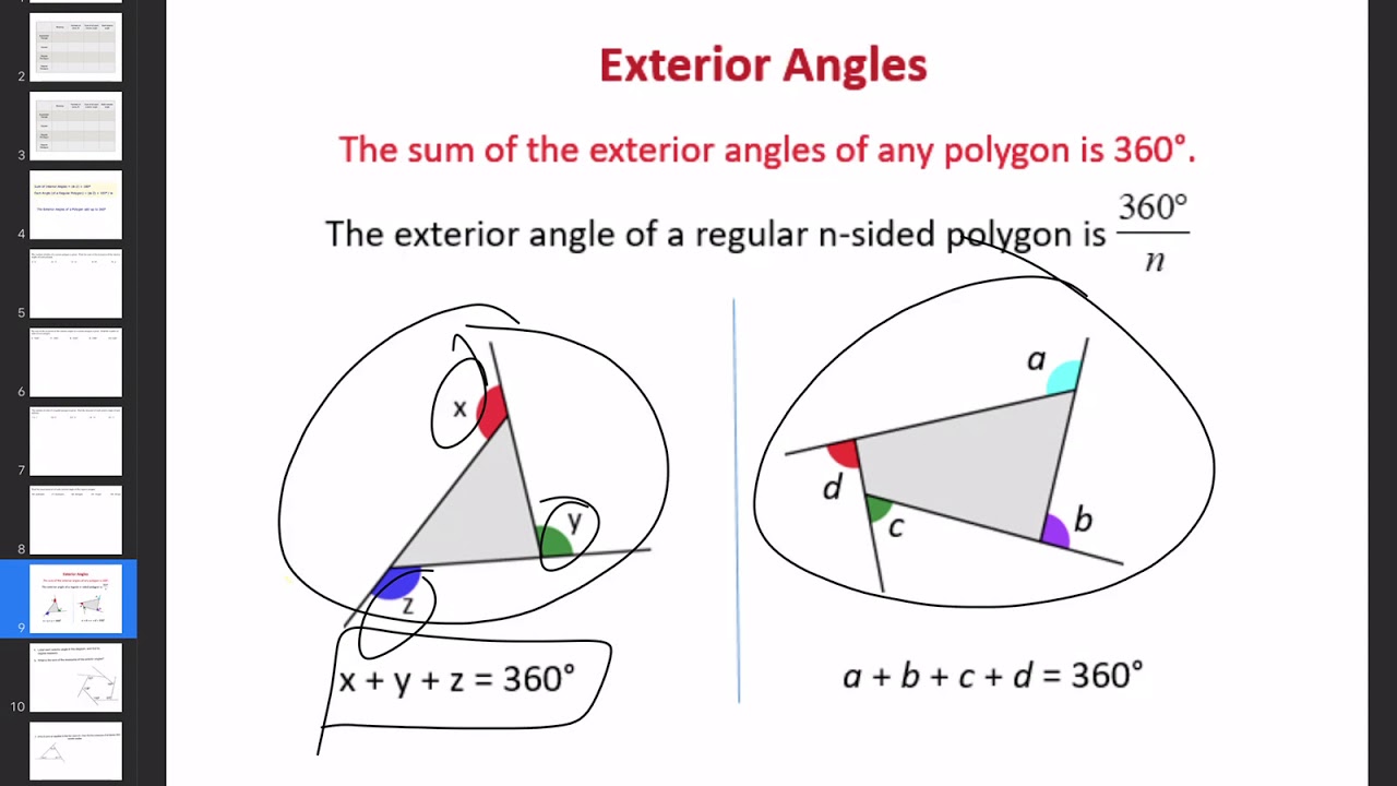 Sum of interior angles - YouTube