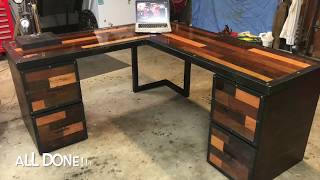 Metal and Wood Desk Build Part 3: Drawer Fronts This is part 3 and the final video of the Metal and Wood desk build. This video shows the process of building the drawer fronts and