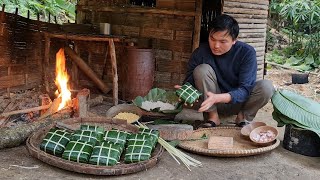 Making Chưng cake to celebrate Vietnamese traditional New Year, Survival Instinct, Wilderness Alone screenshot 1