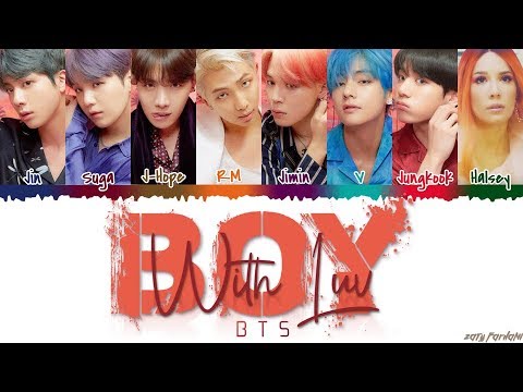 BTS (방탄소년단) - 'Boy with Luv' feat Halsey Lyrics [Color Coded_Han_Rom_Eng]