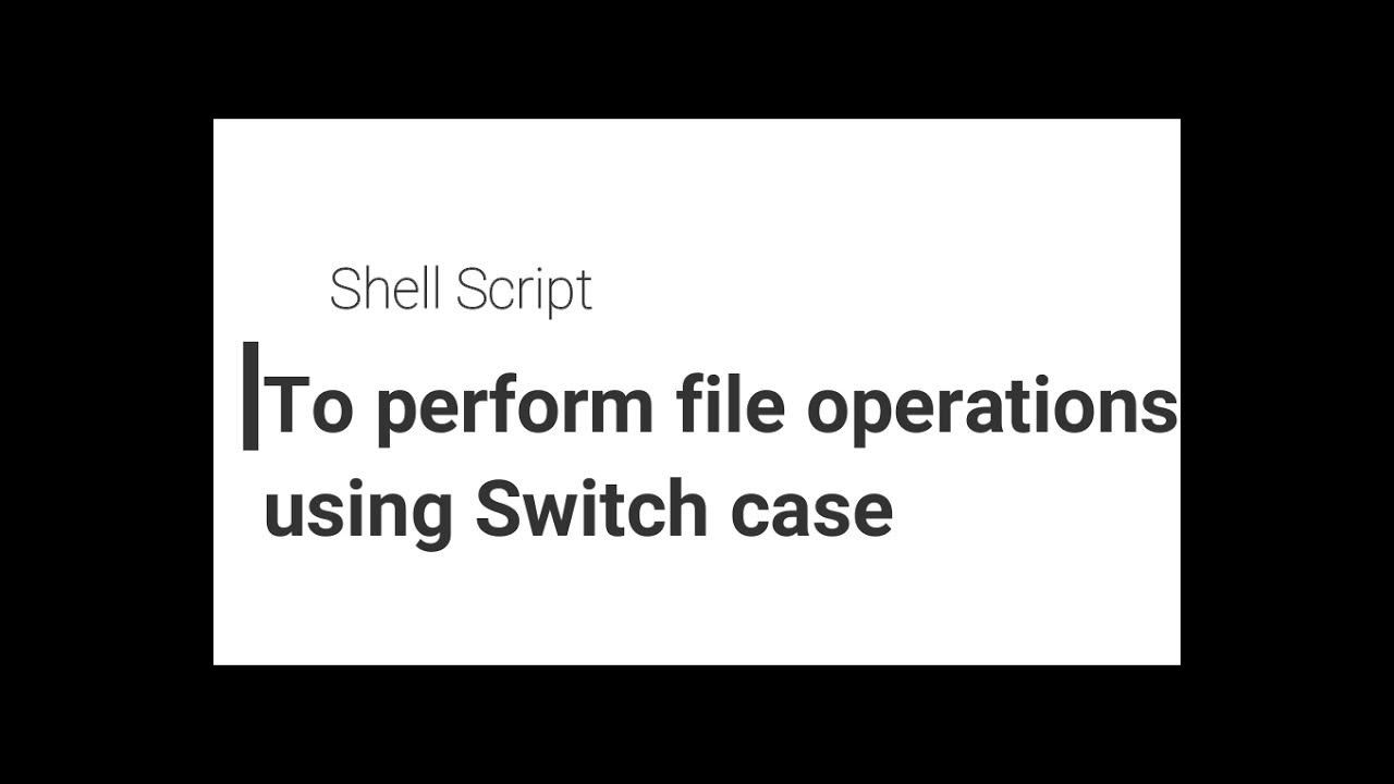 An interactive shell script to display a menu and perform file ...