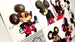 Drawing Friday Night Funkin' VS Mouse 2.5 FULL WEEK | Mickey Mouse Update (FNF MOD) screenshot 5