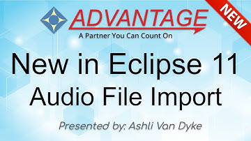 New in Eclipse 11: Audio File Import