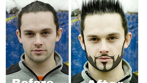 how to edit beard and mustache and autodesk sketchbook effect on pics art