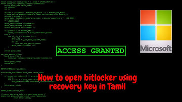 How to unlock a locked drive by bit locker using recovery key | Tamil | windows 10