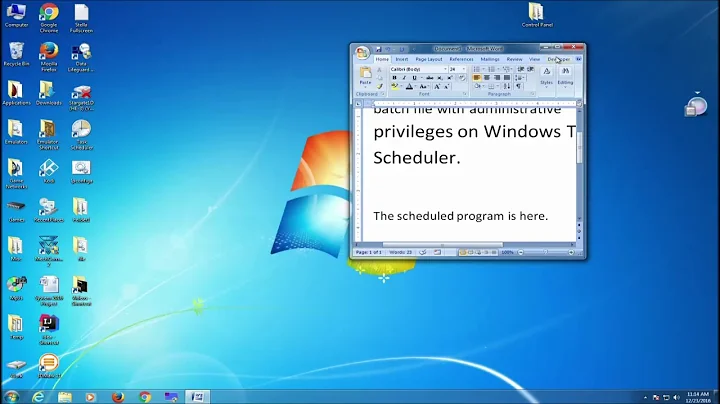 Run a Batch File in Administrative Mode with Task Scheduler