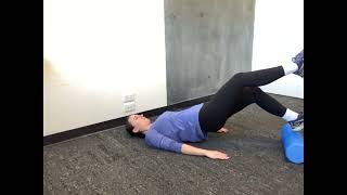 Single Leg Hamstring Bridge On Foam Roller