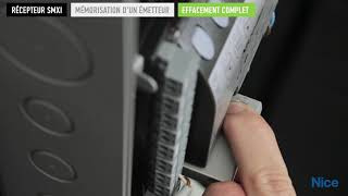 Effacement complet de la mémoire du récepteur SMXI NICE - MotorisationPlus