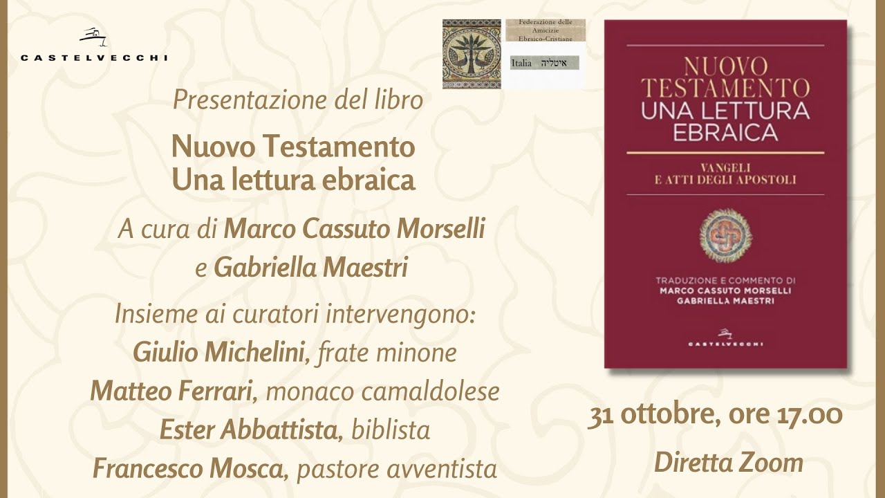 Presentazione del libro Nuovo Testamento. Una lettura ebraica