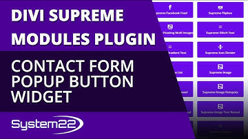 Divi Theme Supreme Modules Plugin Contact Form Popup Button Widget 😎