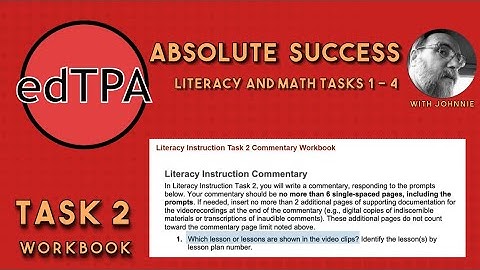 Task 2 Instruction Workbook edTPA Literacy and Math Tasks 1-4 from Johnnie