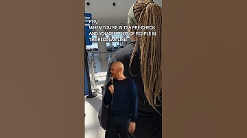 WHEN IN TSA PRE-CHECK AND YOU SEE A LOT IN THE REGULAR LINE#funny #travelhumor #tsa #lines #newmemes