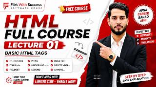 HTML Full Course in Urdu/Hindi | Lecture 1 | Basic HTML Tags  | HTML For Beginners