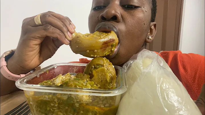 100 million views Asmr Okoro soup and pounded yam semo mukbang/ African mukbang #asmr #mukbang