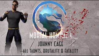 Mortal Kombat 1 - All Johnny Cage Taunts, Brutality & Fatality