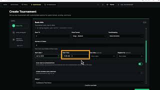 Scene 2 – Creating Your First Tournament 2
