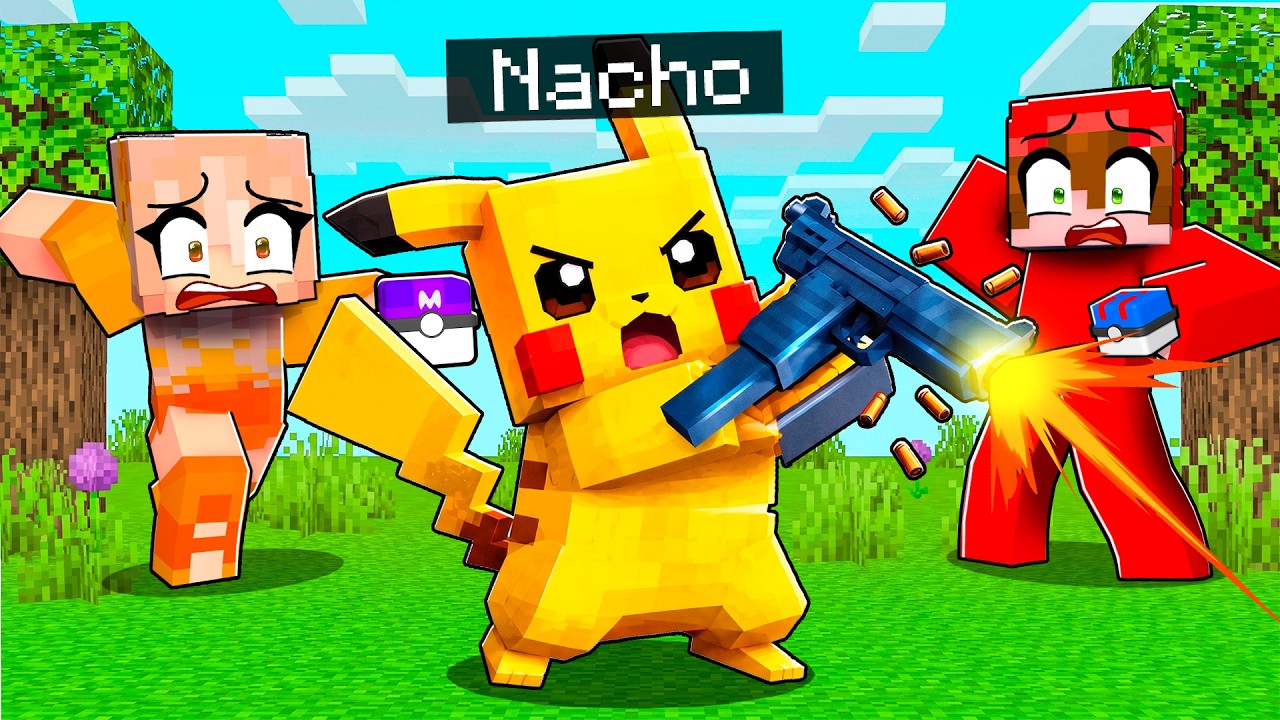 Me Hice Pasar por PIKACHU con ARMAS en Minecraft!