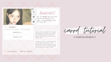 pretty & interactive carrd tutorial — © yj4won, ib maokoga