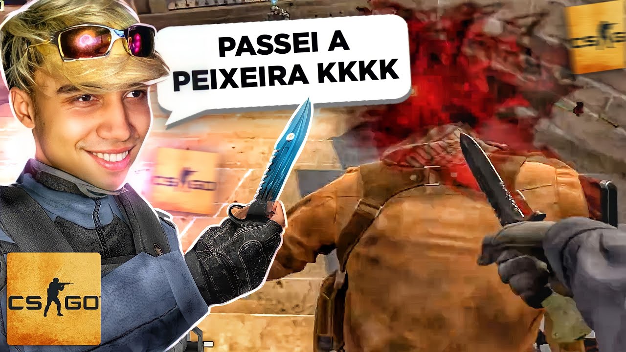 PASSANDO a FACA em TODOS no CS GO 🔪 - YouTube
