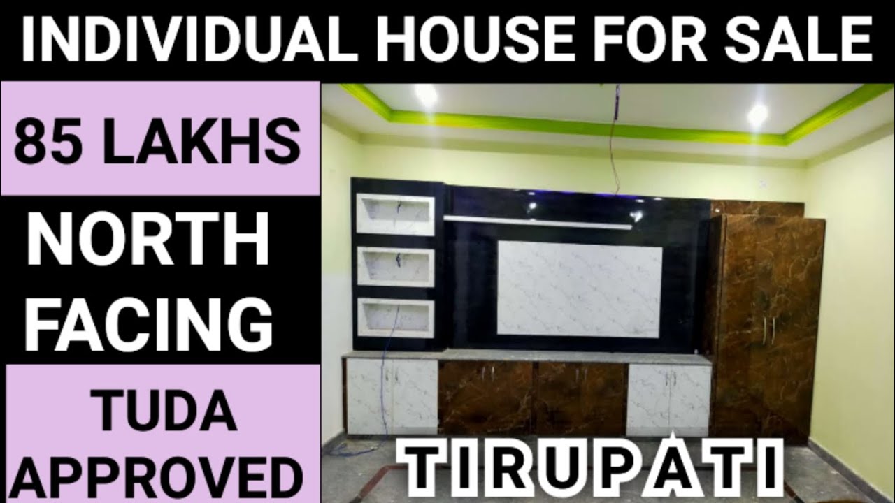 HOUSE FOR SALE IN TIRUPATI 85 LAKHS NORTH FACING TUDA APPROVED