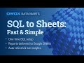 SQL to Google Sheets in Minutes: Data Mart Setup