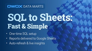 SQL to Google Sheets in Minutes: Data Mart Setup