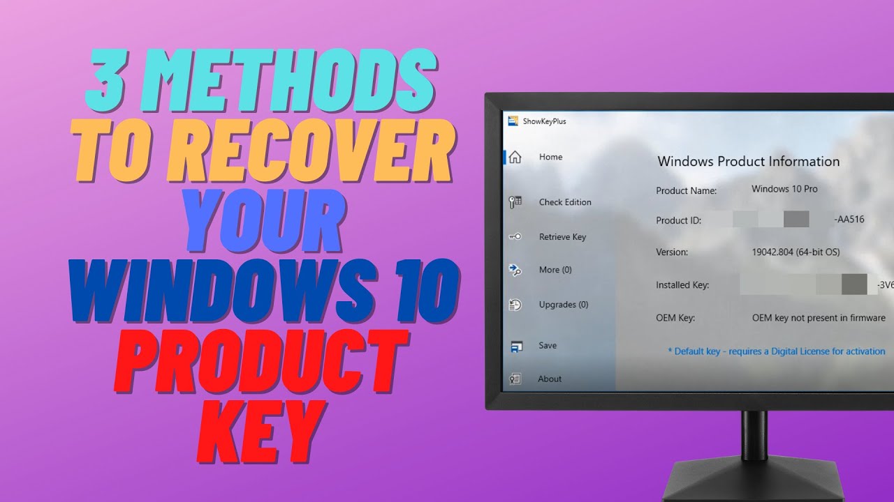 recover windows key from hard drive