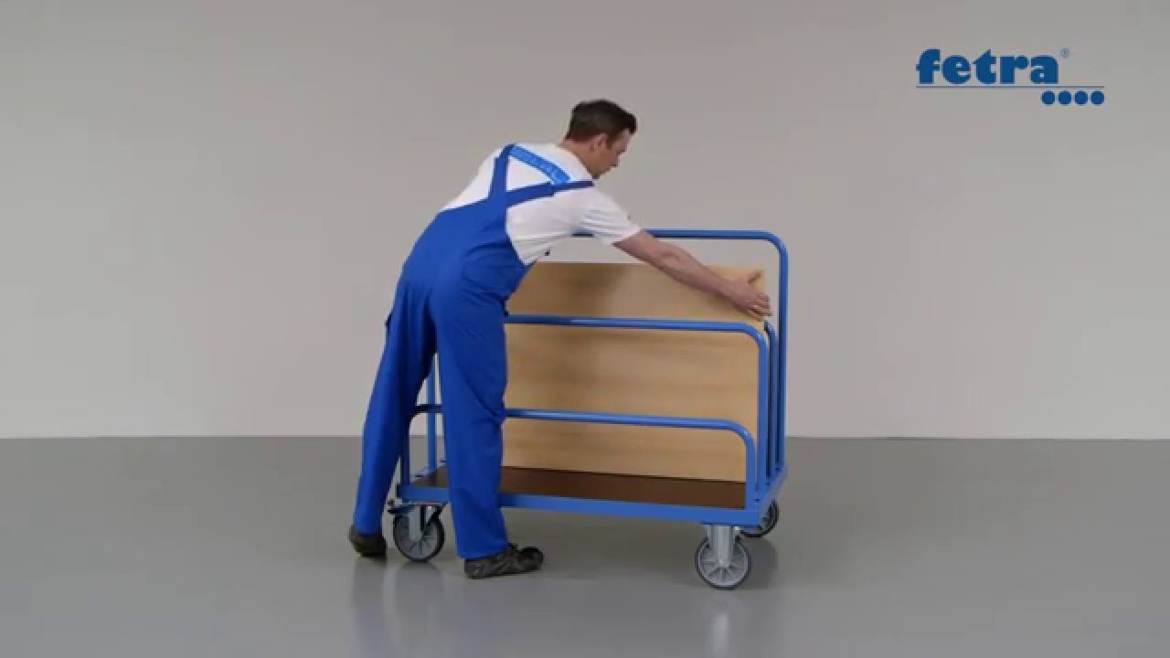 FETRA Plattenwagen mit festen Bügeln / Tragkraft 600 kg / Ladefläche
