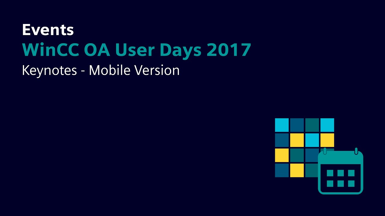 MOBILE VERSION - WinCC OA User Days 2017 Amsterdam Keynotes scada training uk