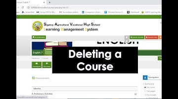Deleting a Coure in LMS (Tutorial)