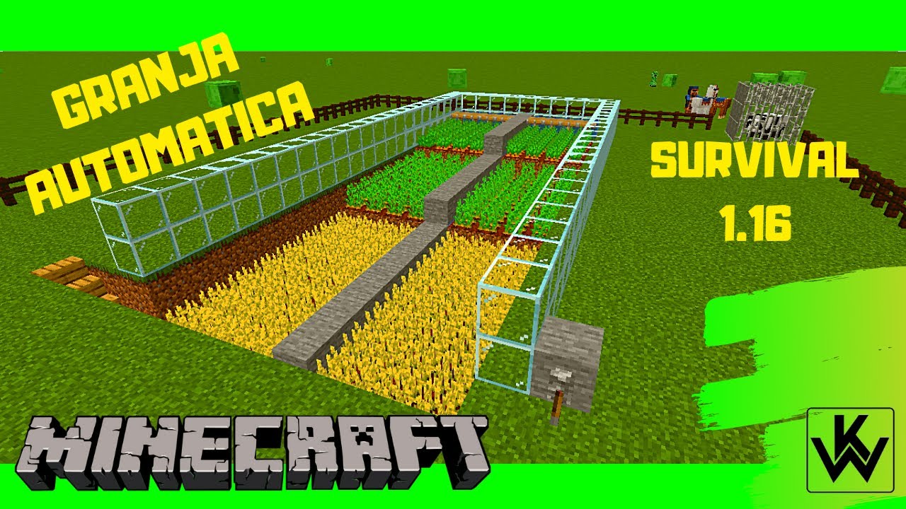 COMO HACER UNA GRANJA DE CULTIVOS (FACIL) MINECRAFT-[KwiloBM] - YouTube