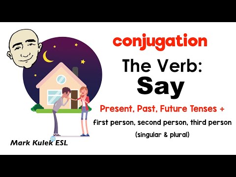 Say (verb conjugation) - 1st person, 2nd person, 3rd person  | Learn English - Mark Kulek ESL