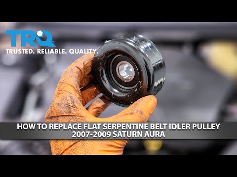 How to Replace Serpentine Belt Flat Idler Pulley 2007-2009 Saturn Aura