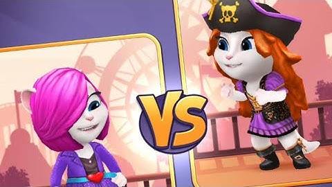 Angela vs Angela Talking Tom bubble shooter gameplay Android.