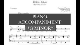 Danza, danza, fanciulla gentile (F. Durante) - G Minor Piano Accompaniment