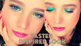 EASTER GLITTER GLAM! Make up Tutorial #easter #eastermakeup #makeuptutorial #glitter #glam #spring