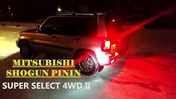 Shogun Pinin Super Select 4WD II uphill on ice | 2H, 4H, 4HLc, 4LLc