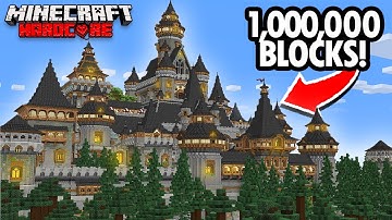 I Built the World’s Largest CASTLE in Minecraft Hardcore