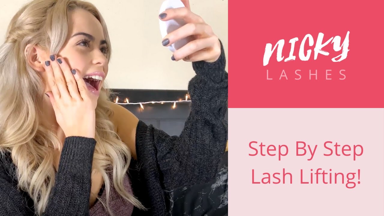 How to lash lift at home using Nicky lash lift kit - YouTube