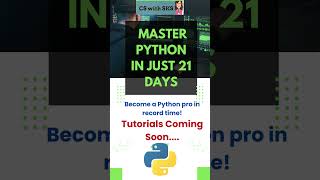 Master Python in just 21 days! Unlock your Coding potential!! #shorts #python #computerscience