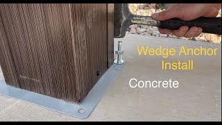 Wedge anchor into concrete DIY. How to bolt down a gazebo, shed, or structure to cement