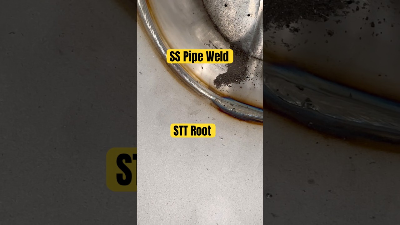 Stainless Pipe Weld. STT Root + Flux Cored Cap