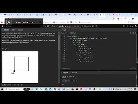 Leetcode 1496. Path Crossing (math)