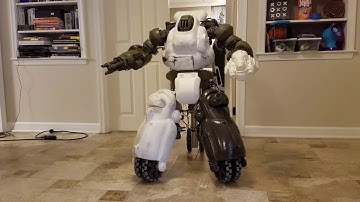 Giant Radio Controlled Fallout 4 Sentry Bot First Boot Up (With Sound)