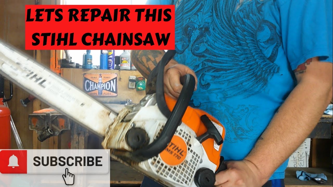 STIHL MS170 chainsaw full repair guide. - YouTube