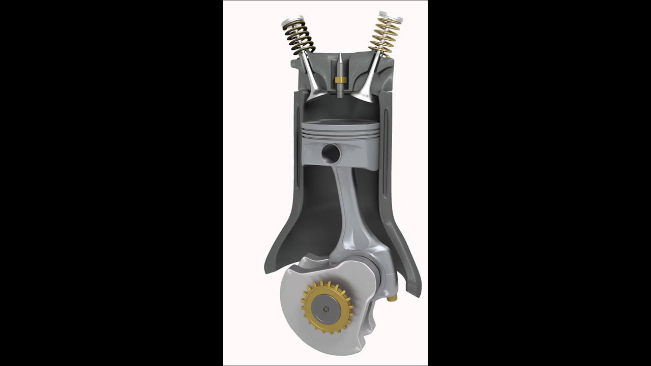 4 Stroke Piston Animation on youtube YouTube