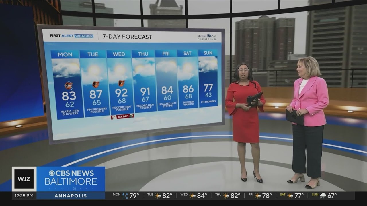 Record warmth expected in Maryland this week - YouTube