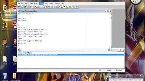TUTORIAL C++ SUMA RESTA MULTIPLICACION Y DIVISION DE 2 NUMEROS1